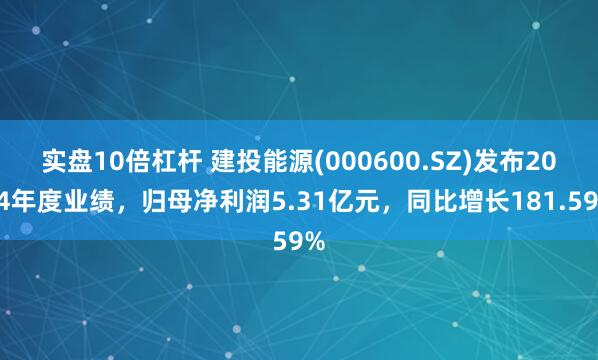 实盘10倍杠杆 建投能源(000600.SZ)发布2024年度业绩，归母净利润5.31亿元，同比增长181.59%