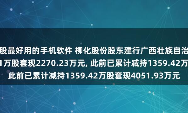 炒股最好用的手机软件 柳化股份股东建行广西壮族自治区分行拟减持679.71万股套现2270.23万元, 此前已累计减持1359.42万股套现4051.93万元