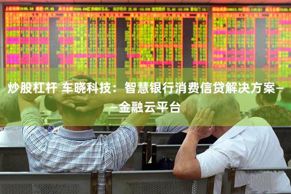 炒股杠杆 车晓科技：智慧银行消费信贷解决方案——金融云平台